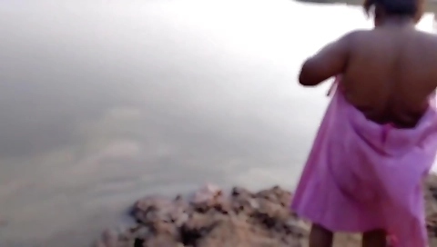 Hot Desi Sexy Girl Having Fun Here With Village Boyfriend Taking Bath On River