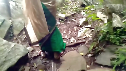 First Ever Outdoor Sex With My Neighbor Aunty In Jungle