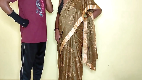 Indian Chachi Is Naked And Salutes The Cock Of Her Step While Talking Dirty In Hindi