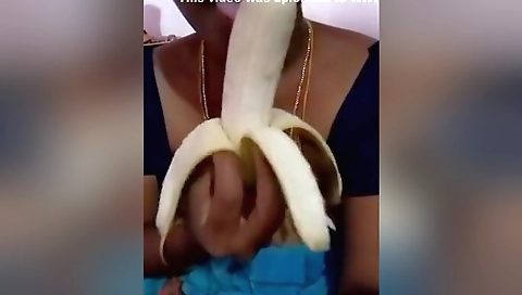Bannana Wife Indian Aunty Blowjob