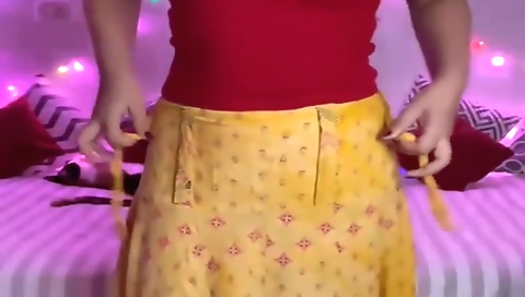 Desi Indian Girl Dancing On Video Call With Her Boyfriend