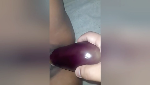 Rosni Is Fingering & Inserting Brinjal In Her Hot Pussy