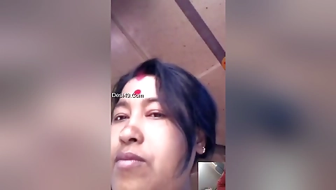 Village Boudi Showing Her Boobs And Pussy On Vc