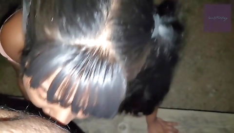 Latina Babe Sweet Blowjob, Until I Cumshot On Her Natural Tits