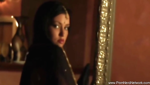 Horny Brunette Girl From India Playing With Her Perfect Body