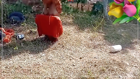 Neha Bhabhi Was Taking Bath Outside, Husbands Cock Stood Up And He Went Home And Fucked Neha Bhabhi