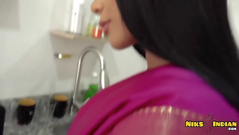 Gorgeous Big Tits Young Desi Bhabhi In Saree Fucked Hard By Devar