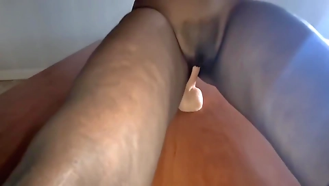 Indian Girl Fucking And Sucking Two Suction Cup Dildos Stuck To Cupboards