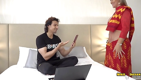 Big Boobs Big Ass Desi Milf Helps Stepson To Get Hard To Fuck Her Wet Pussy