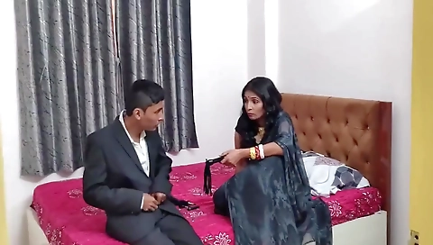 Wife Dominated Husband By Clamp And Vibrator, Lastly Husband Vibrated And Clamped Her Wife And Fuck