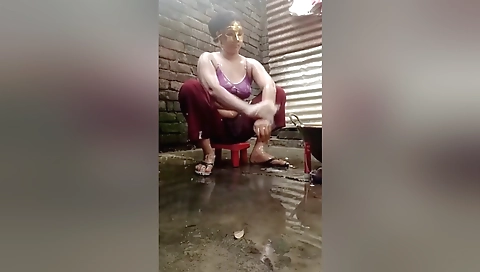 Open Bathroom Showering Scene. Desi Young Step sisters Bath Fuck