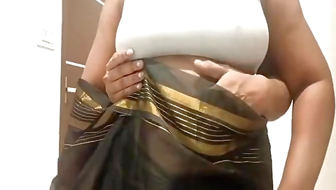 Indian Step Mom Changed The Saree Her Step Son At Home - M A