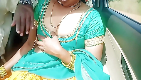Telugu Dirty Talks Car Sex, Telugu Saree Aunty Romantic Sex With Stranger Part 2