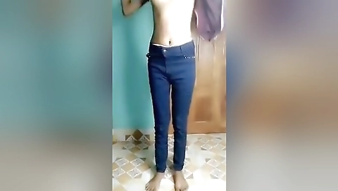 18 Years In Bangladeshi Hot Sexy Slim Girl Stiping For You