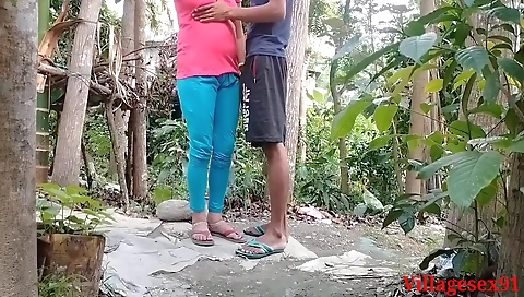 Village Girlfriend Sex With Her Boyfriend In Red T-shart In Outdoor ( Official Video By Villagesex91)