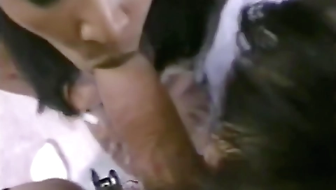 Two Indian Bitches Sucking This Huge Dick Together