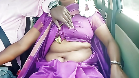 Telugu Dirty Talks, Sexy Saree Aunty With Car Driver Full Video