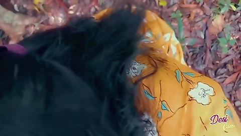 Desi Auntie Hard Fucked Her In The Forest