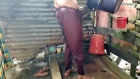 Beautiful Girl Is Taking Bath Completely Naked, Rupali Rupali