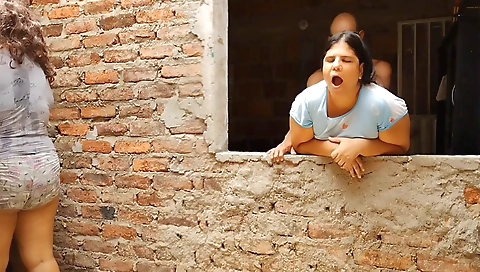 Perverted Stepfather Fucks His Stepdaughters Ass While His Wife Does The Laundry