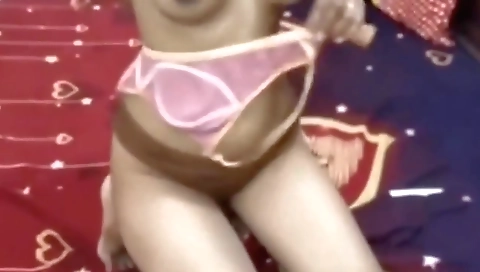 Slim Hot And Romantic Horny Girl Shows Her Big Tits And Boobs With Hairy Pussy