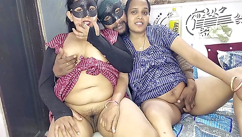 Xxx Threesome Fucking Of Cheerful Devrani-jethani After Licking Pussy