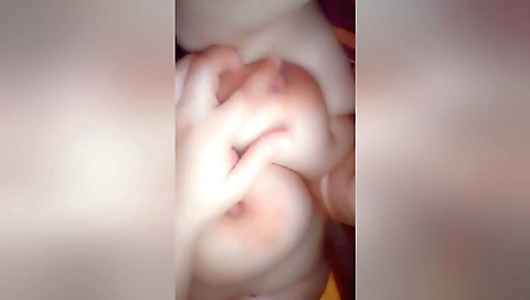 Fat Slut Plays With Her Boobs & Licks Her Nipples