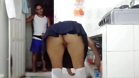 Hardcore Anal Sex My Neighbor In Her School Uniform Ends With Ass Full Of Cum